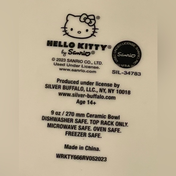 HELLO KITTY SANRIO NWOT Halloween Spiderwebs Hello Kitty In Jack-O-Lantern Plate - Picture 8 of 8